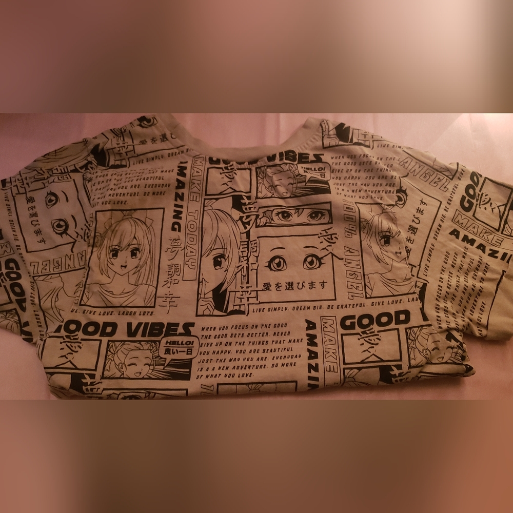 Cream Colored Anime Youth T-shirt